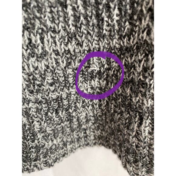 Style & Co Gray Marled Knit Bell Sleeves Sweater Petite XL - Picture 7 of 8